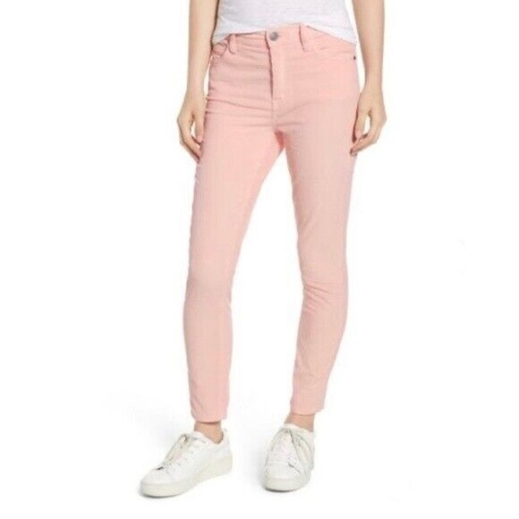 CURRENT/ELLIOTT The High Waist Stiletto Corduroy Pant Color Crystal Pink Size 28 - Picture 1 of 11